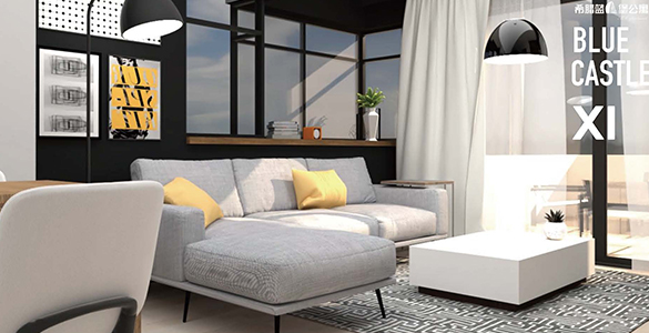 Living space · Historical project rendering