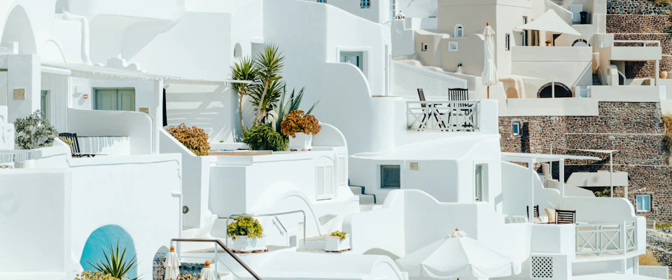 White architecture in Santorini, Greece
